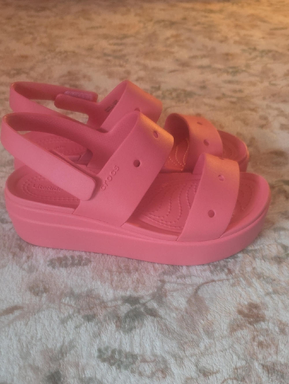 CROCS Pink Platform Sandals